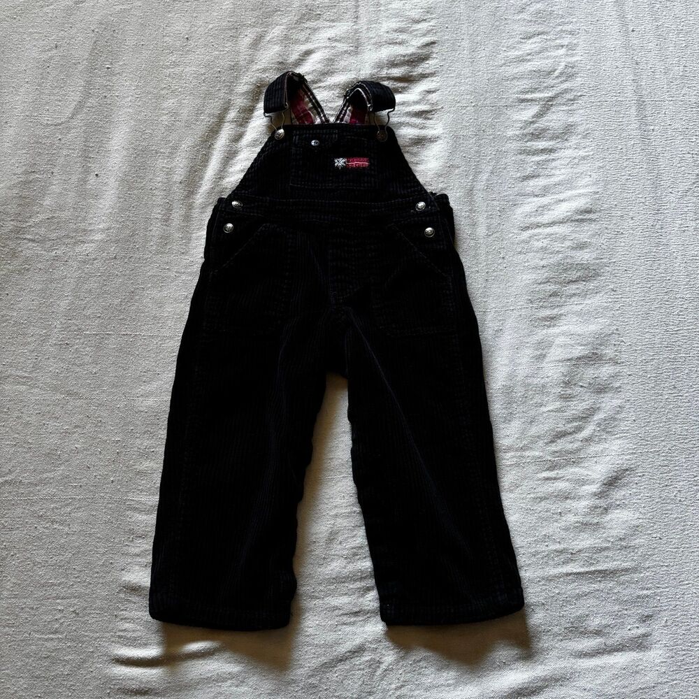 Little Legends Toddler Black Corduroy Plaid-Lined Overalls (24M) – Outdoor Adven